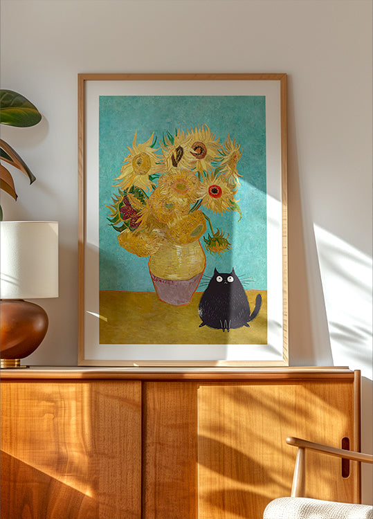 Sunflowers And Cat (NEW) - Posterbox