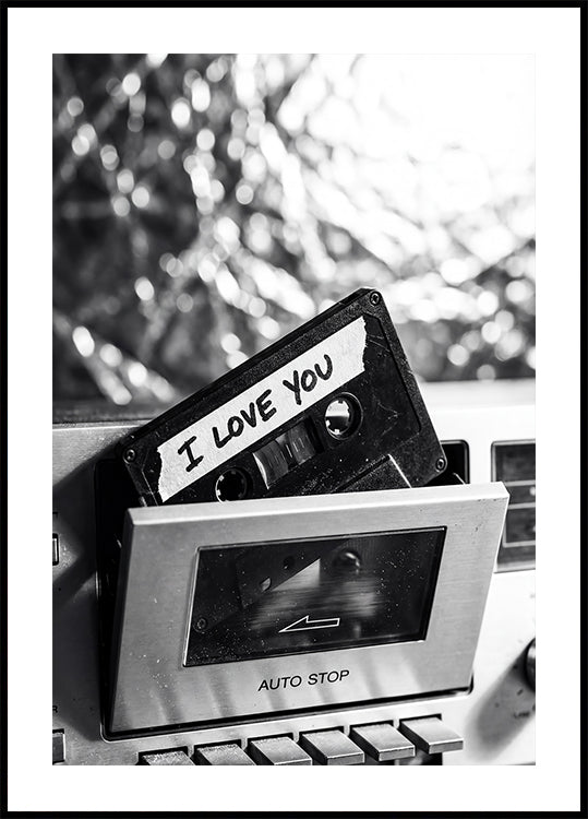 I Love You Cassette Plakat - Posterbox
