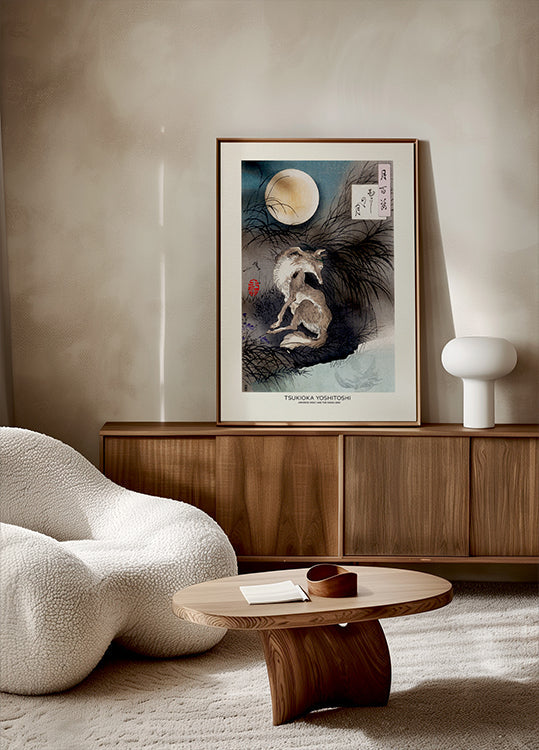 Japanese Wolf and the Moon (1892) (NEW) - Posterbox