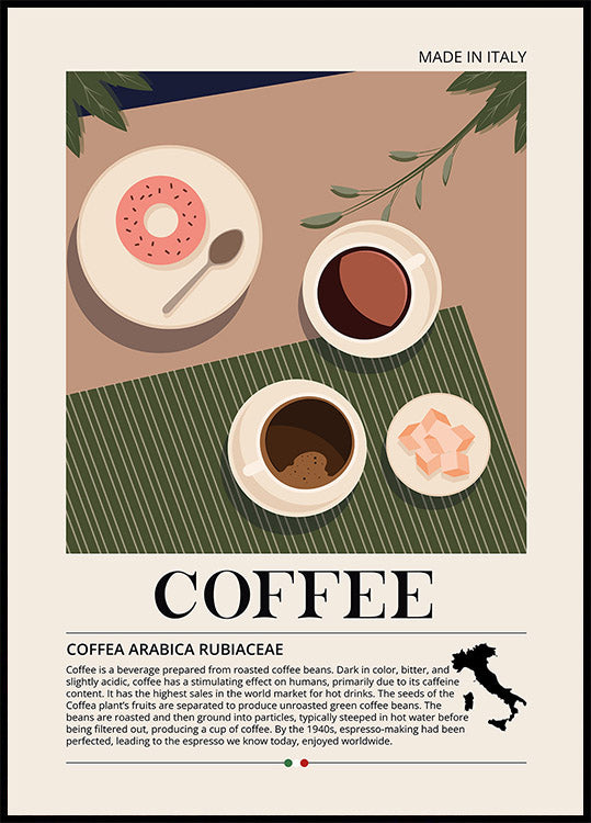 Pôster "Café Feito na Itália"