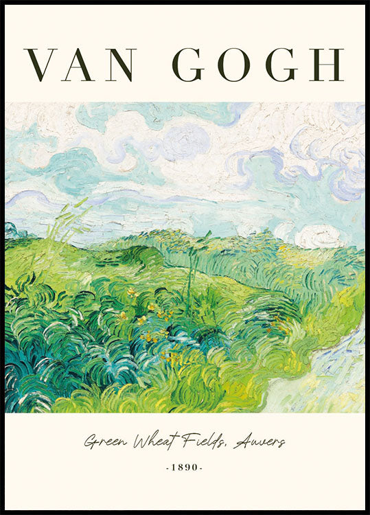 Pôster Campos de Trigo Verdes de Van Gogh