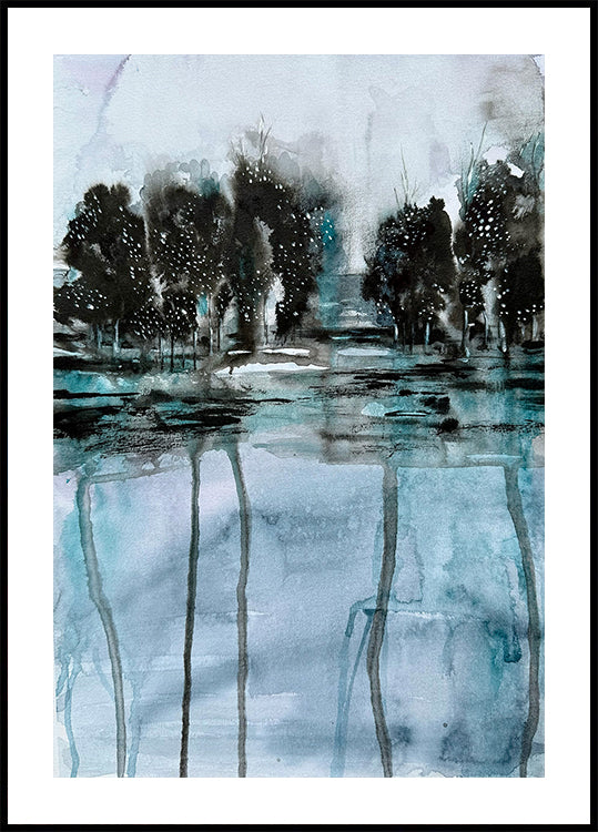 Trees Reflected in Water Plakat - Posterbox