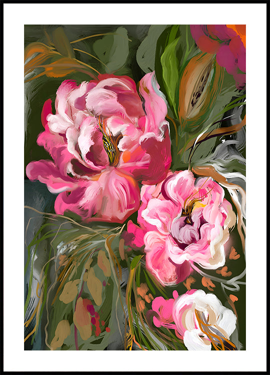 Expressive Pink Peonies (NEW) - Posterbox
