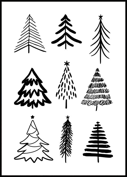 Christmas Trees 3 Plakat - Posterbox