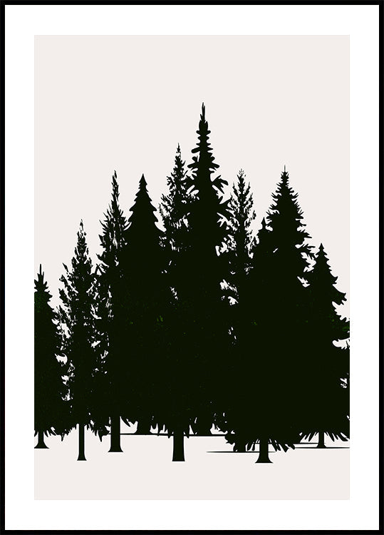 Tannenwald (dark) Plakat - Posterbox
