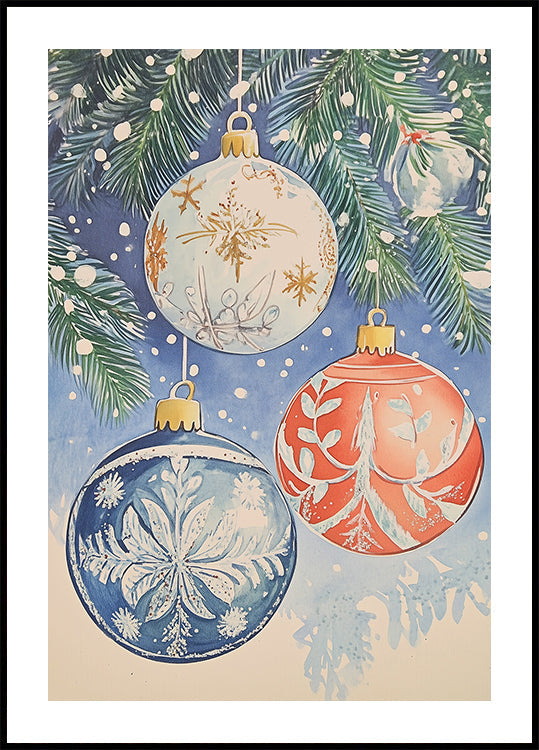 Christmas Ornaments II Plakat - Posterbox