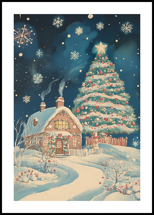 Snow Christmas Town Plakat - Posterbox