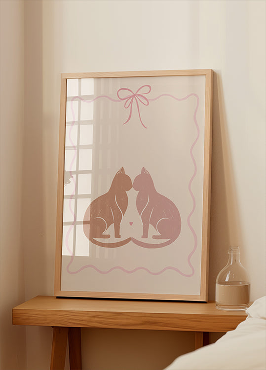 Two Cats in Love Plakat - Posterbox