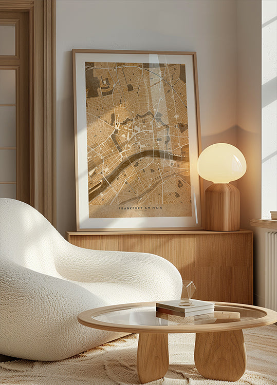 Mapa vintage sépia de Essen Alemanha (NOVO)