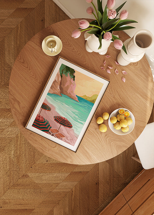 Pôster de férias tropicais