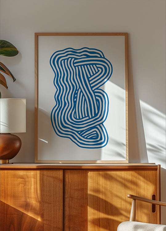 Póster Escultura de arte em linha