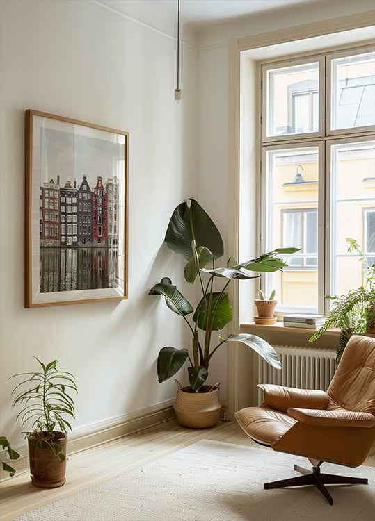 Póster Casas do Canal de Amsterdã