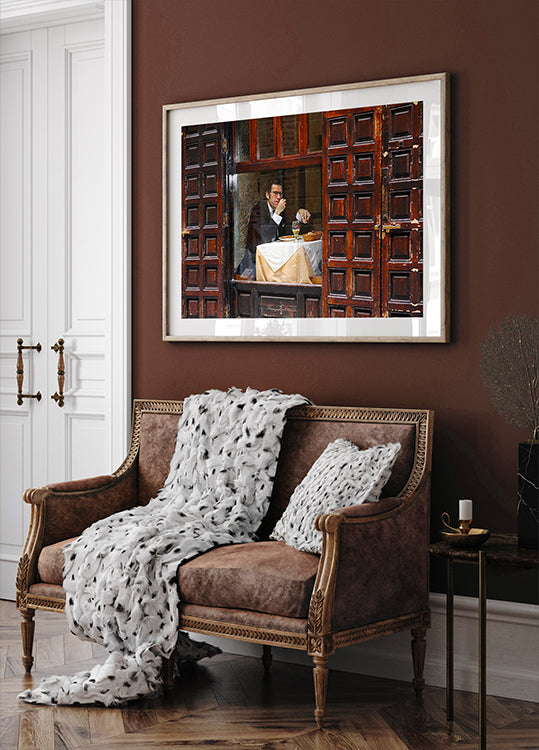 Pôster Jantar de Homem Solitário no Quartier Latin de Madri