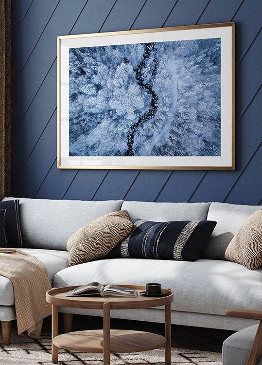 Um pôster de beleza gelada