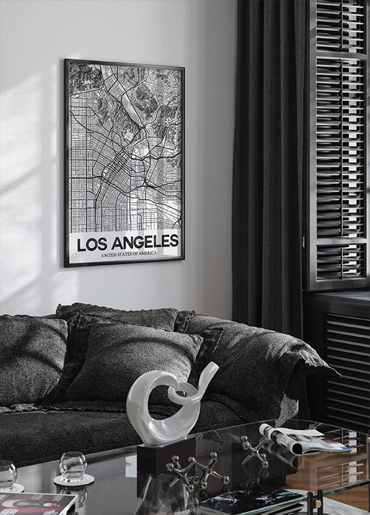 Póster Branco de Los Angeles