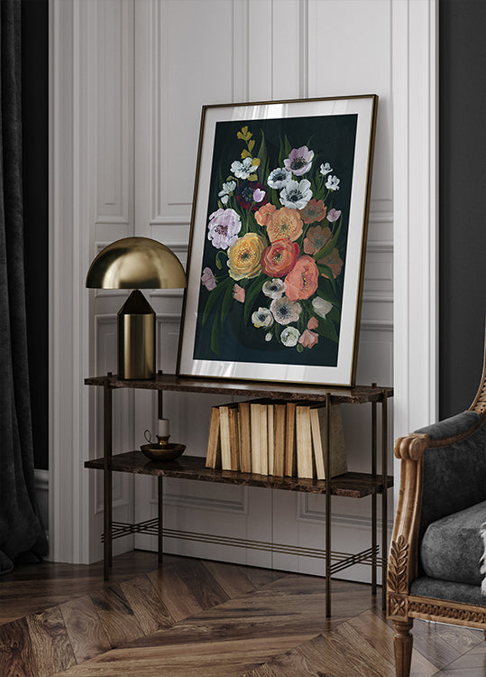 Póster Leocadia moody bouquet