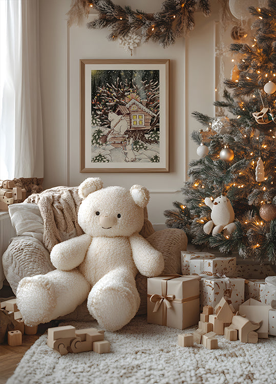 Póster Casa na árvore de Natal