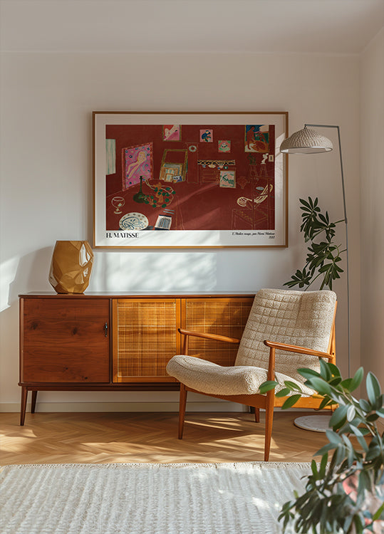 Póster O estúdio vermelho por Henri Matisse