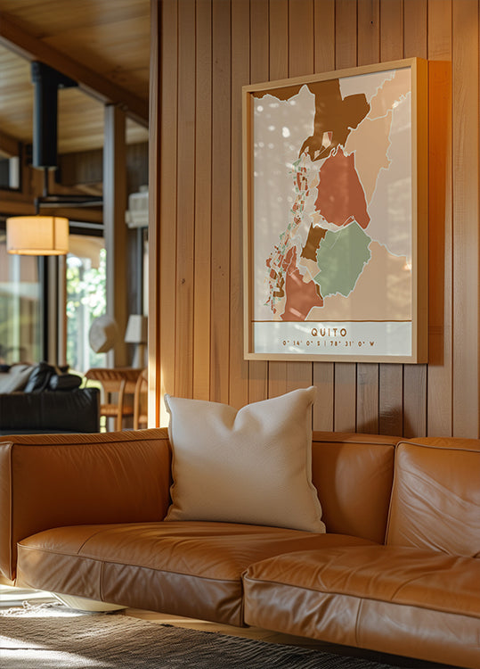 Póster Mapas Pretos Tons de Terra 70