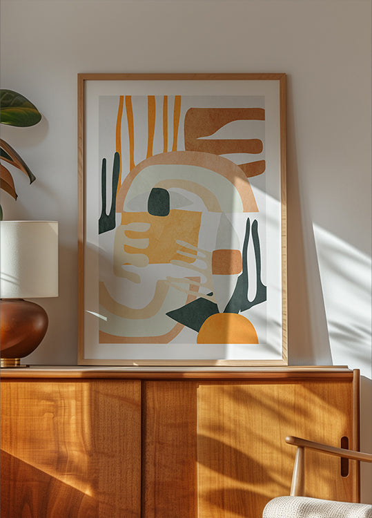 Póster Harmonia Abstrata de Formas Geométricas