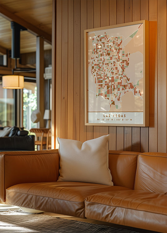 Póster Mapas Pretos Tons de Terra 38