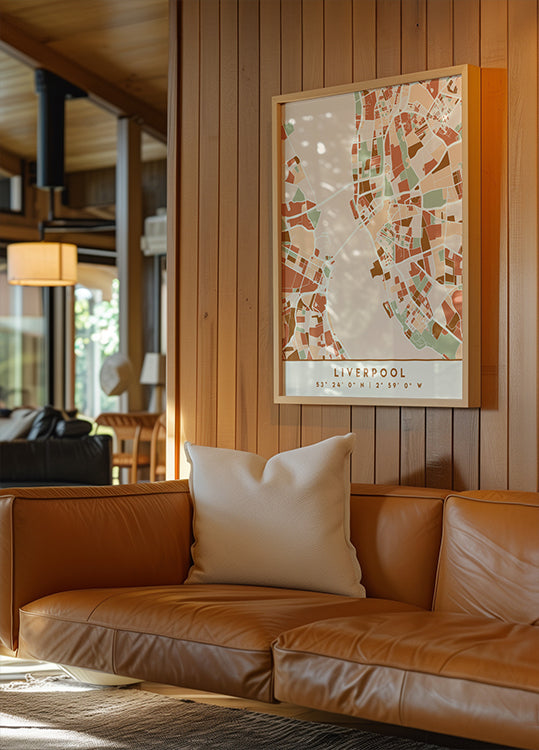 Póster Mapas Pretos Tons de Terra 40