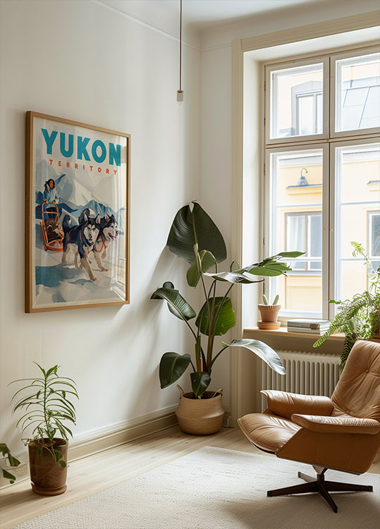 Poster Viagem de trenó de cães no Território Yukon