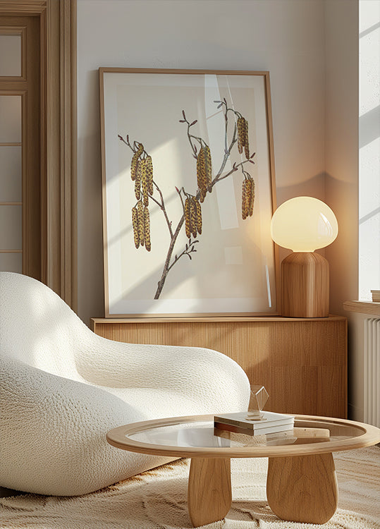 Amieiro Hazel (alnus Regosa) das flores silvestres norte-americanas (1925) por Mary Vaux Walcott. Pôster