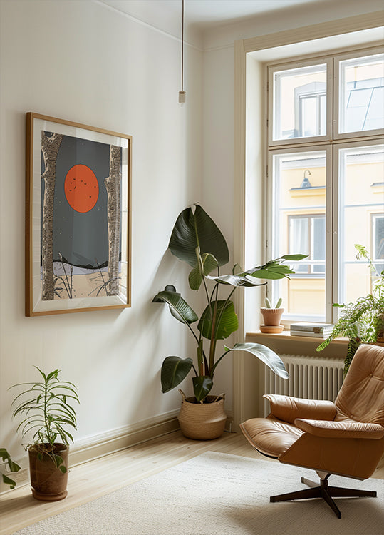 Póster Paisagem de inverno