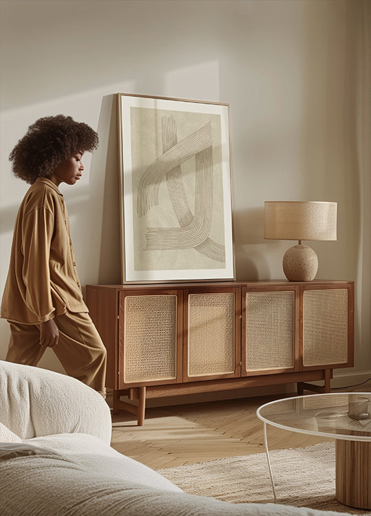 Póster Linha Sofisticada Abstrata 01