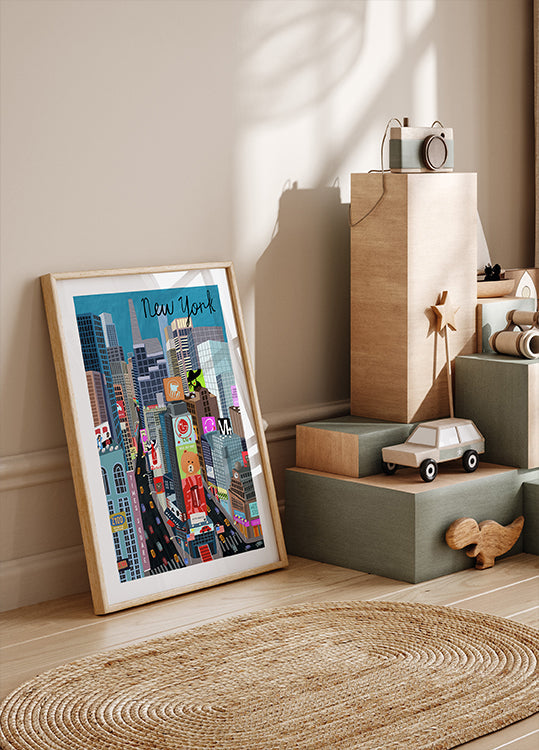 Times Square, Nova York, ilustração da artista Carla Daly