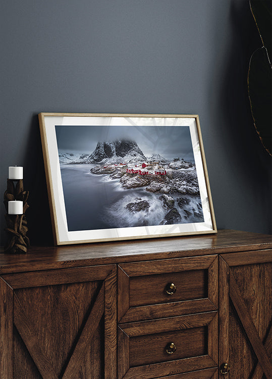 Póster Ilhas Lofoten de inverno