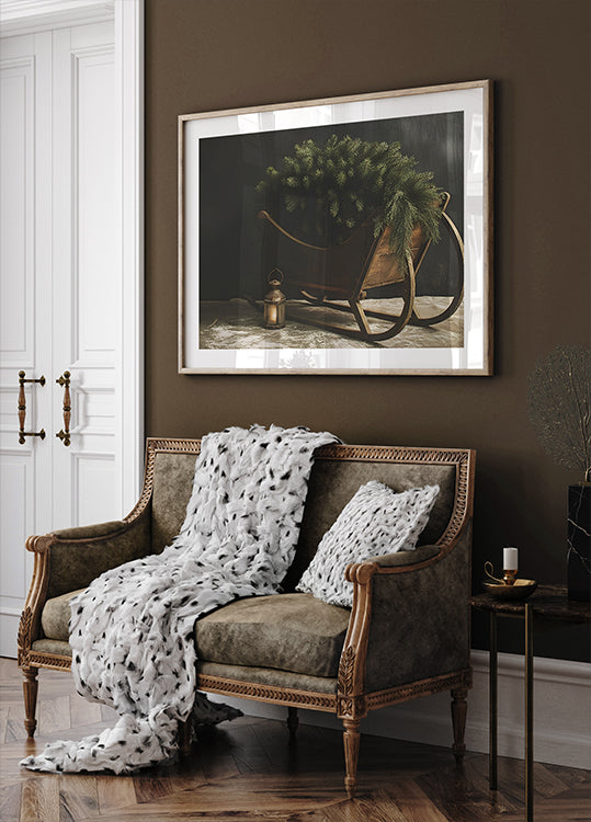 Pôster de trenó de Natal