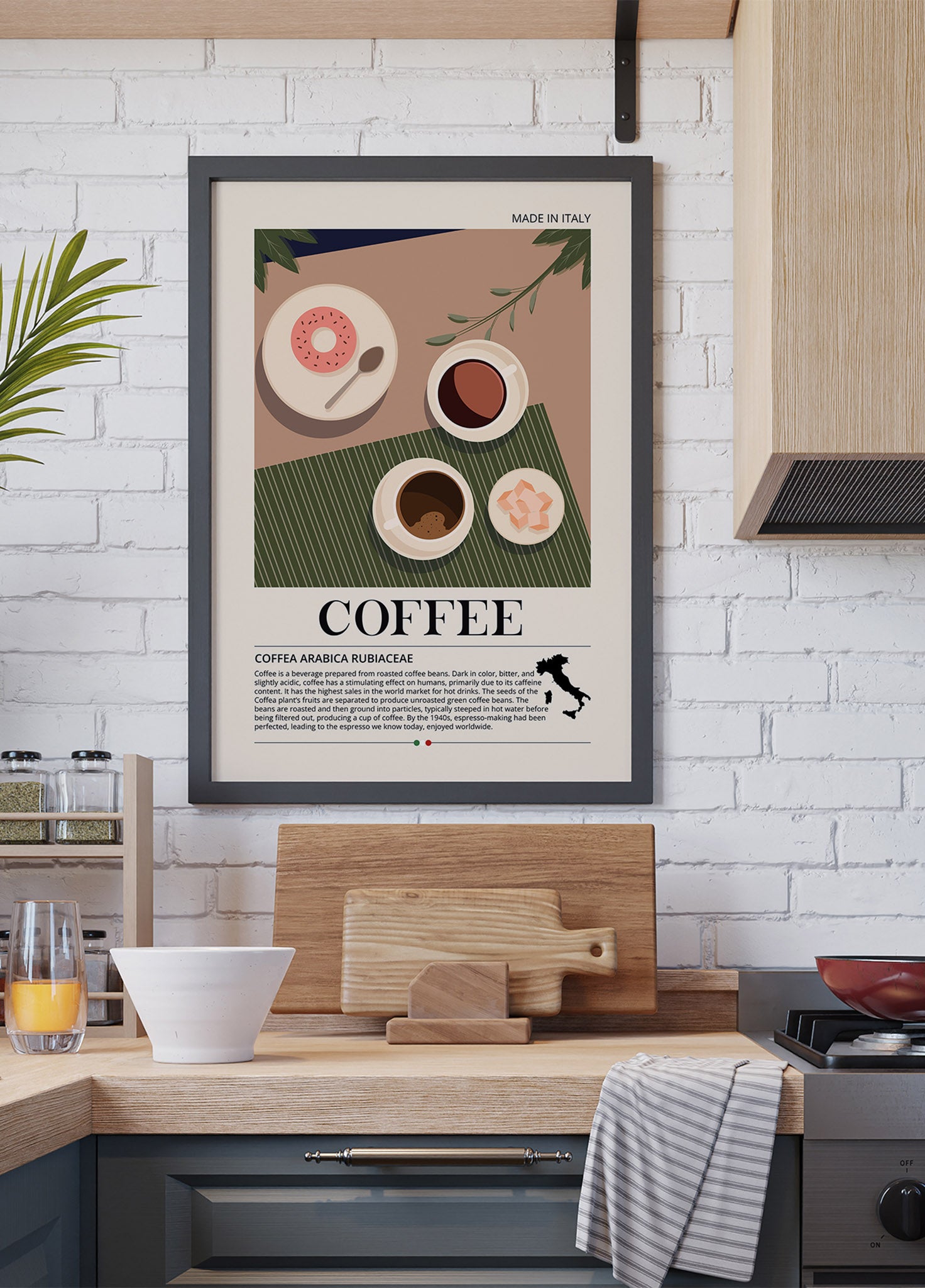 Pôster "Café Feito na Itália"