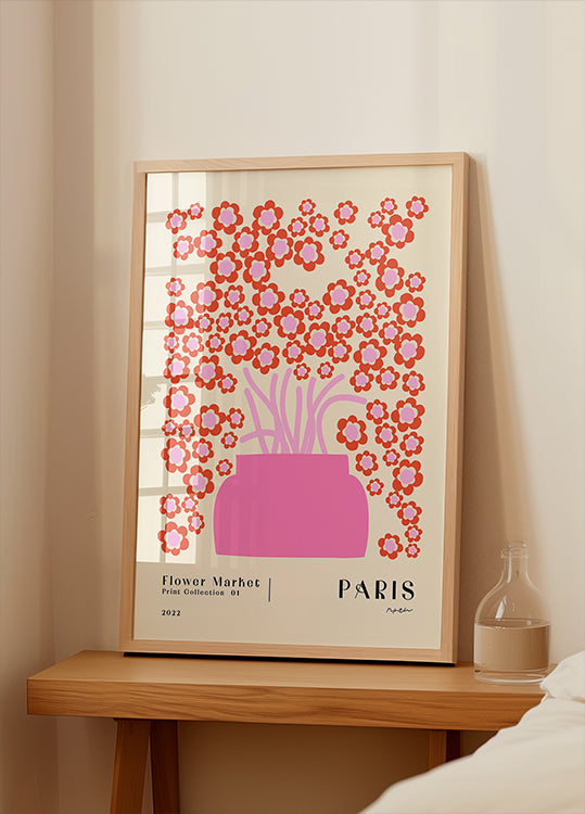 Mercado de Flores. Póster Paris