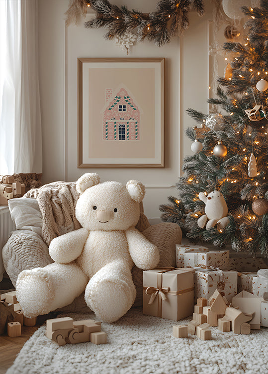 Póster Casa de pão de gengibre de Natal