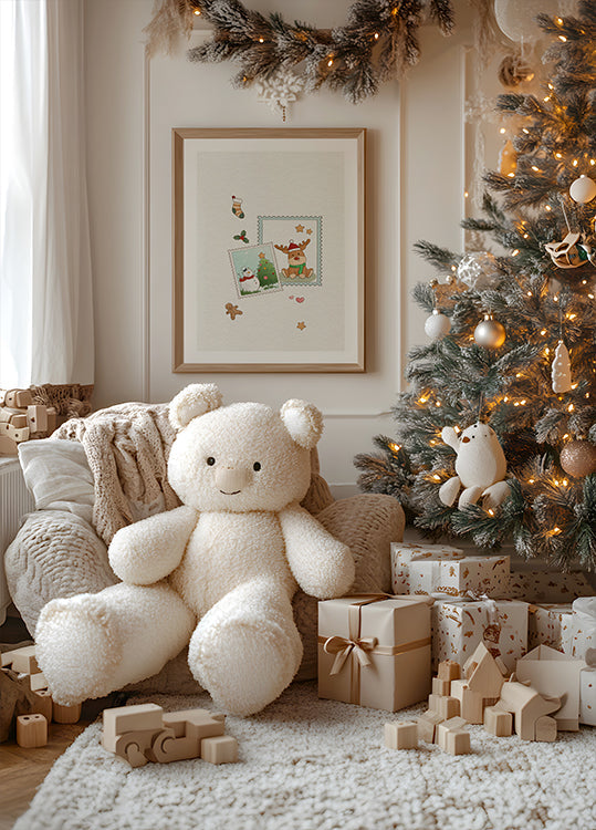 Póster de memórias de cartão postal de Natal