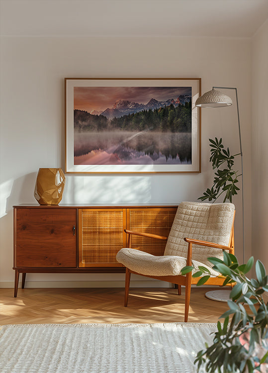 Nascer do sol no lago