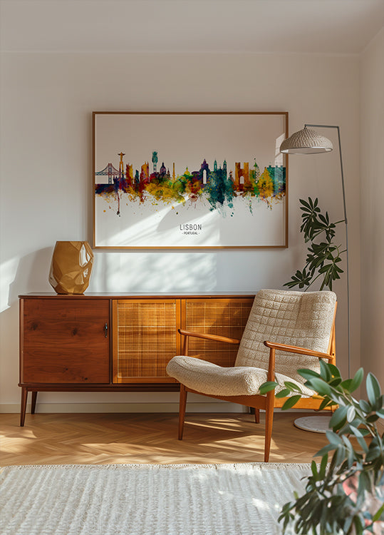 Póster Skyline de Lisboa Portugal