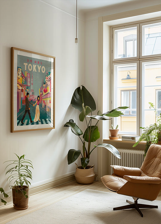 Poster Arte de viagem de Tóquio Japão