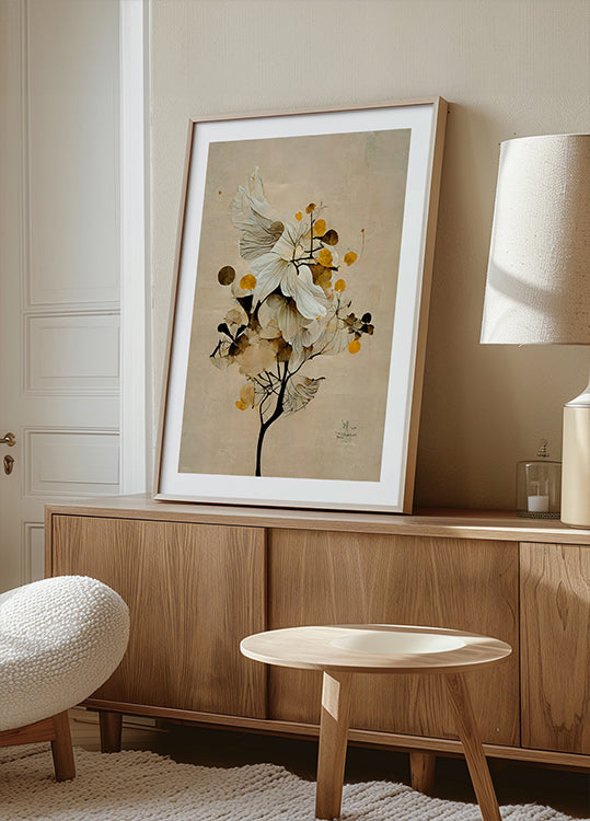 Póster de flores lunáticas