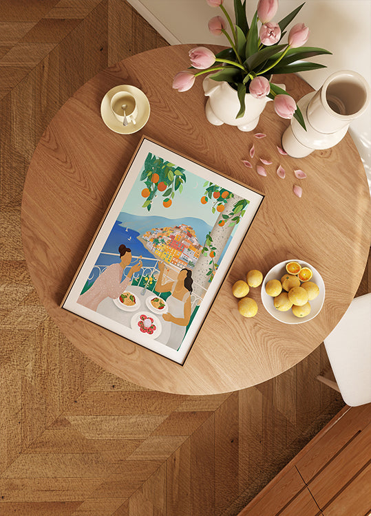 Póster Meninas em Positano