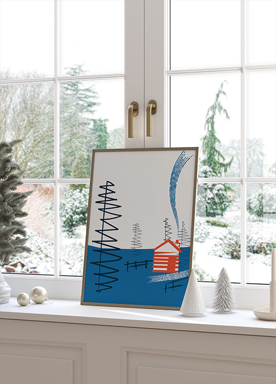 Póster Retiro de cabine aconchegante