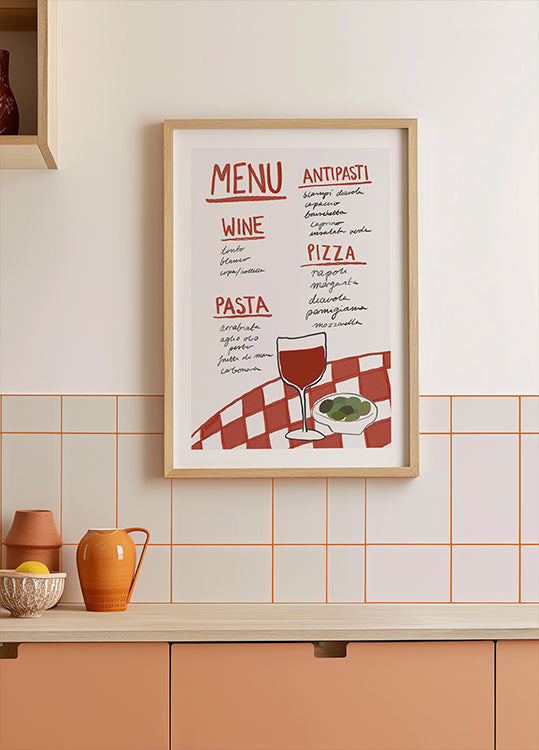 Póster Prazer da culinária italiana