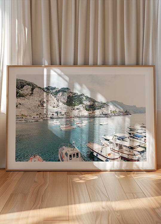 Póster Costa Amalfitana com barcos #2