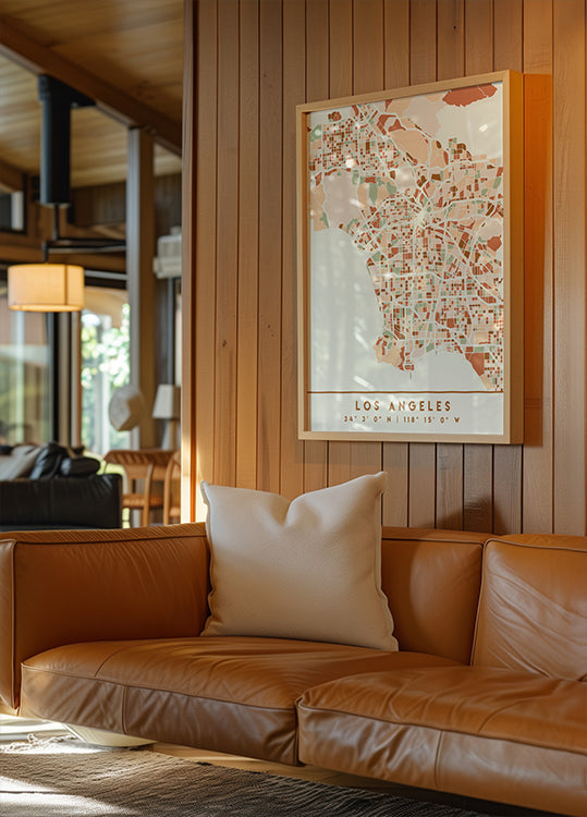 Póster Mapas Pretos Tons de Terra 42