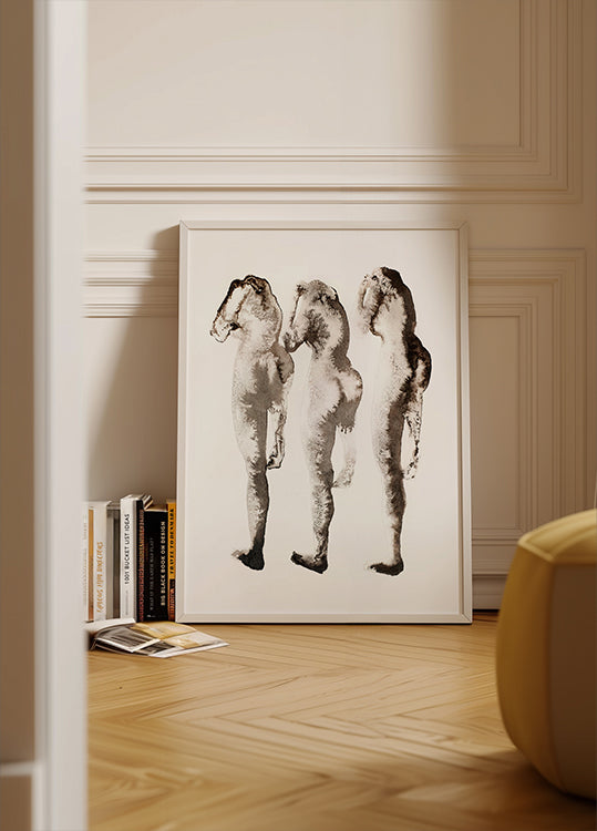 Figura Estudo 3x (após Muybridge)