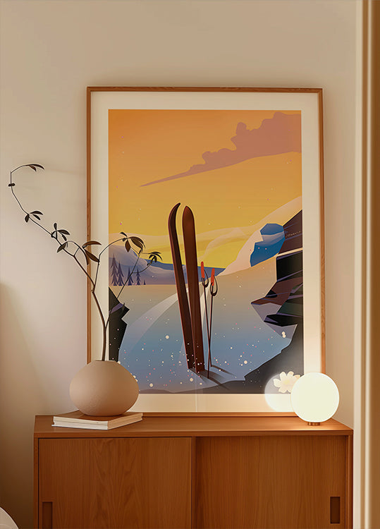 Pôster da viagem de esqui