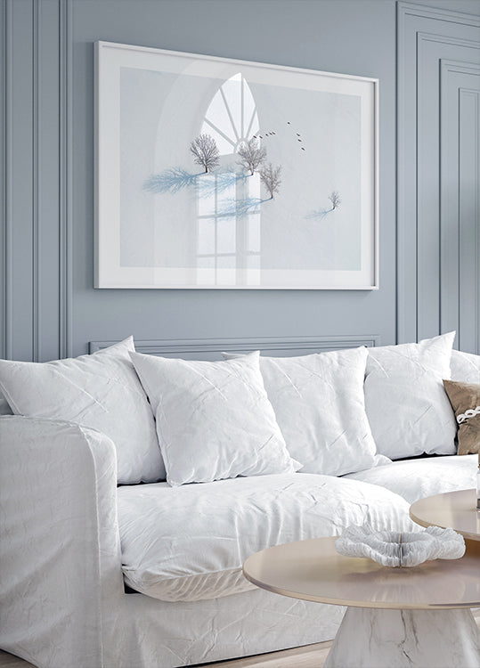 Póster Árvores e Pássaros