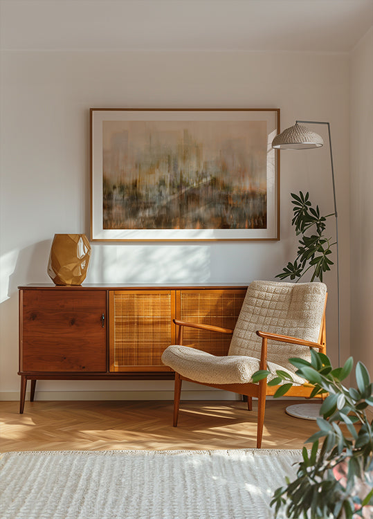 Póster da cidade à noite